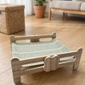 PP Bamboo Cat Bed Summer Cooling Mat With Bell Toy Double Layer