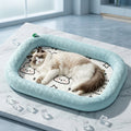 Cute Ice Silk Pet Bed Breathable Cooling Neck Support Summer Mat